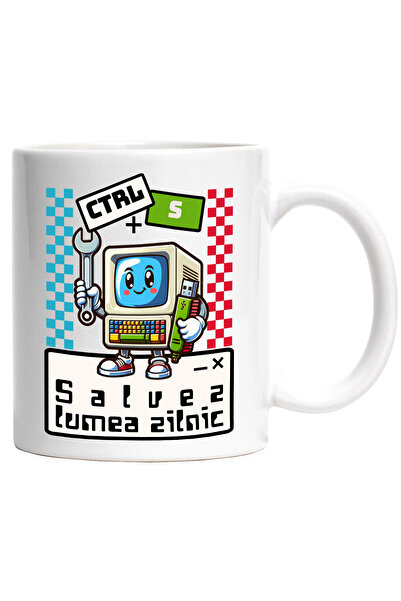 StoryGift Romania Cana Calculator Vesel Text Ctrl S Salvez Lumea Zilnic, 330m...