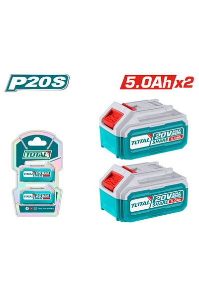 TOTAL 20v 5.0ah battery pack x2