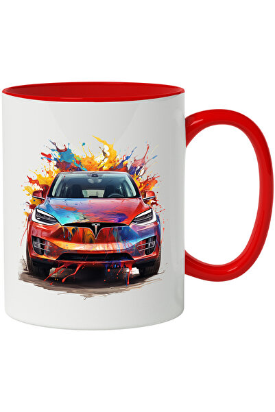 StoryGift Romania Cana Cu Tesla, Vehicul, Masina, Faruri, Vopsea, Multicolor ...