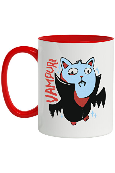 StoryGift Romania Cana Cu Mesaj Vampurr, Pisica, Vampir, Stele, Horror, Monst...