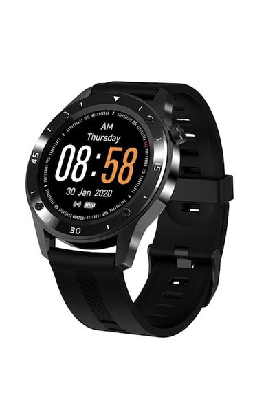 Ziani Smartwatch for Men, Full HD Resolution, Intelligent Fitness, Sport Features with Silicon Strap - Bla