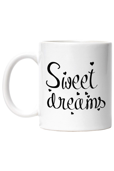 StoryGift Romania Cana Cu Inimioare Si Mesajul In Engleza "sweet Dreams" - Vise Placute/dulci Somn, Cu ,stg