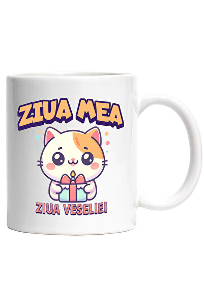 StoryGift Romania Cana Pisica Sarbatorita Aniversare Ziua Mea, Ziua Veseliei,...