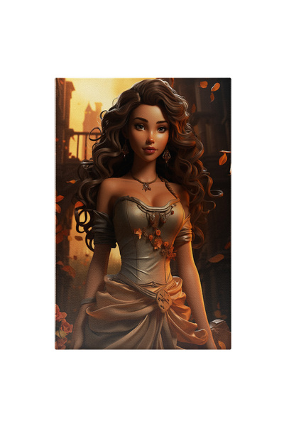 StoryGift Romania Tablou Canvas 90 x 60CM dansatoare de tango Brunet, par sat...