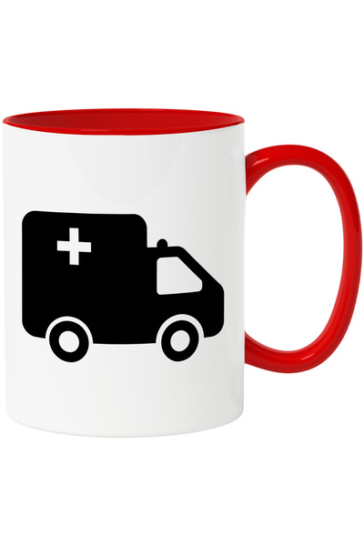 StoryGift Romania Cana Cu O Dubita - Vehicul Salvare Cu Maner Rosu, Cu Maner ...