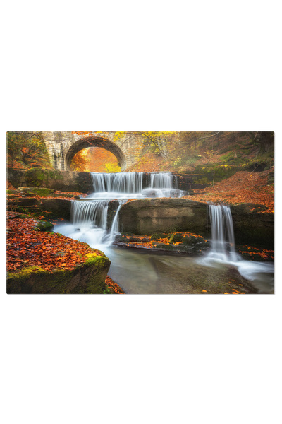 StoryGift Romania Tablou Canvas - Cascada In Padure De Toamna: Natura Si Liniste