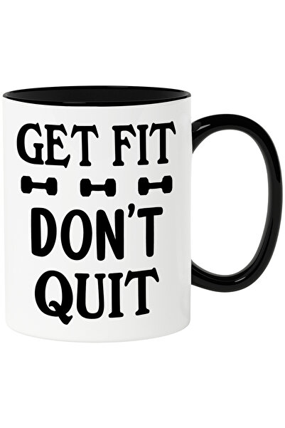 StoryGift Romania Cana Cu Textul "get Fit, Don't Quit" - Fii In Forma/slabest...