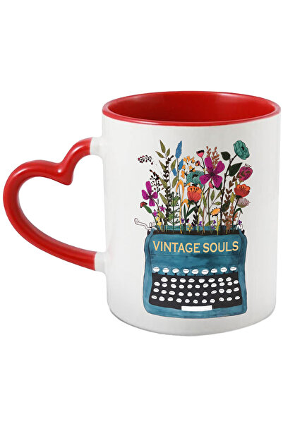 StoryGift Romania Cana cu mesajul "Vintage souls", ilustratie, stil retro, ve...
