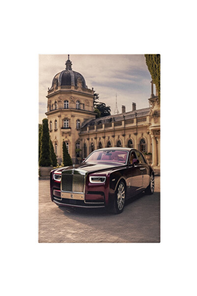 StoryGift Romania Tablou Canvas: Masina De Lux Rolls-royce - Cladire Lux De Fite Pictura Digitala