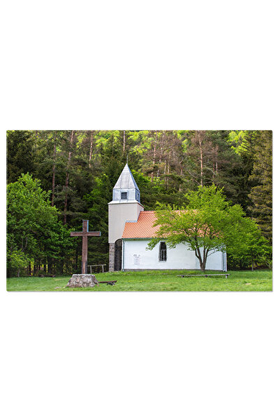 StoryGift Romania Tablou Canvas: Capela Sfanta Cruce Din Romania - Arhitectur...