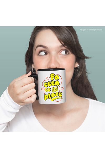 StoryGift Romania Mug Motivational Message In Romanian Text Do What You Like, 330ml, Ceramic with , With ,STG