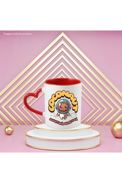 StoryGift Romania Coconaut Galactic Adventure Video Game Mug, 330ml, Ceramic with Red Heart Handle, With,STG.