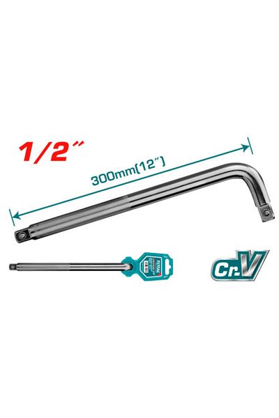 TOTAL L-shaped chrome handle 1/2"