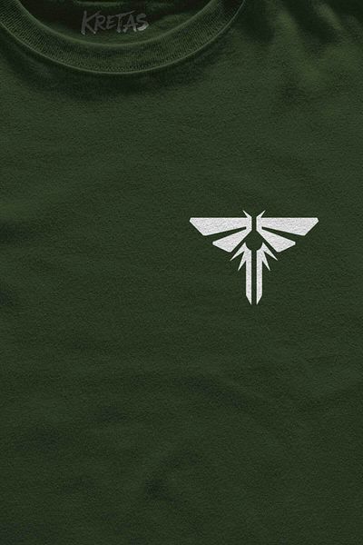 Kretas Χακί T-shirt Firefly Last Of Us Butterfly Minimal μπροστινό Unisex T-shirt