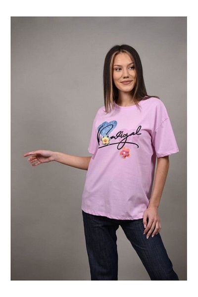 Cocco Rossa TWO HEARTS CASCARE T-SHIRT Pink M-L