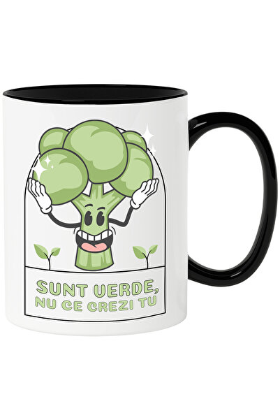 StoryGift Romania Cana Broccoli Sunt Verde, Nu Ce Crezi Tu , 330ml, Ceramica ...
