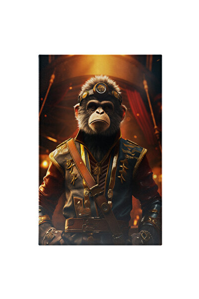 StoryGift Romania Tablou Canvas: Maimuță Războinic În Costum Medieval- Fotogr...