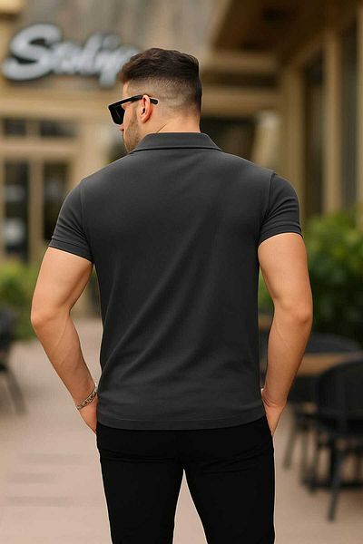ROCKBLACK Loose Men's Smoked Lycra Summer Short Sleeve Shirt Redsonne