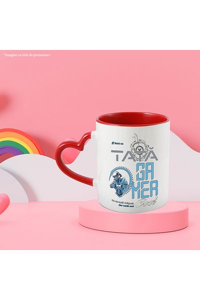 StoryGift Romania Mug Dad gamer coolest family video game, 330ml, Ceramic with Heart Handle R, With,STG