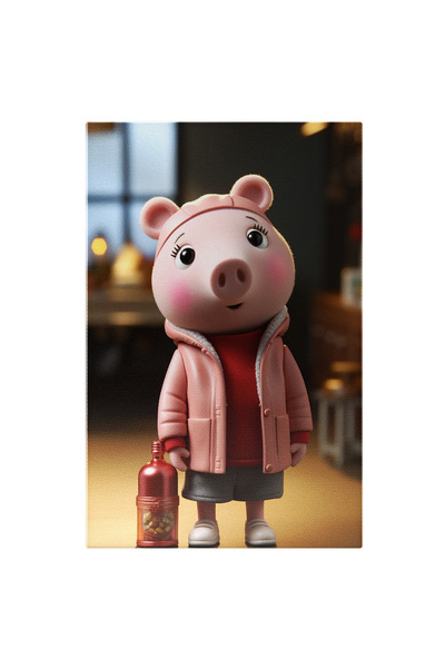 StoryGift Romania Tablou Canvas: Arta Digitala Cu Inspiratie Peppa Pig Pentru...
