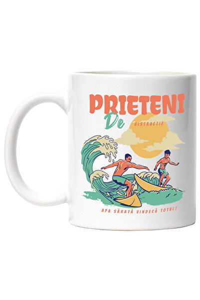 StoryGift Romania Cana Prieteni De Distrctie Surf, Valuri Mare, 330ml, Cerami...
