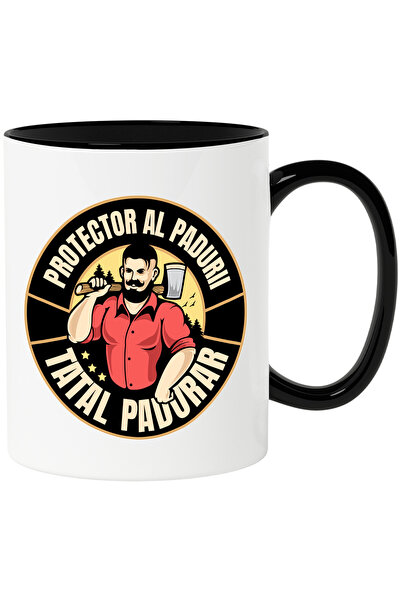 StoryGift Romania Cana Tatal-padurar Cel Mai Bun Tata Familie , 330ml, Cerami...