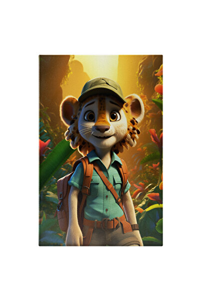 StoryGift Romania Tablou Canvas: Leopard Explorator- Personaj Animat Pictura ...
