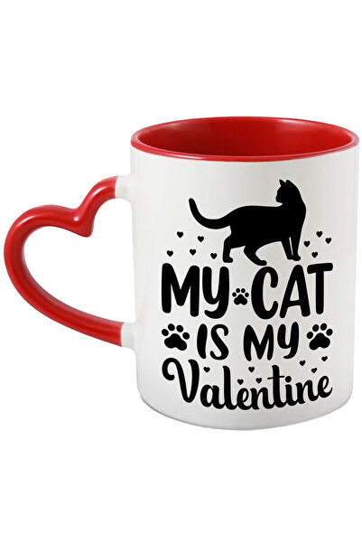 StoryGift Romania Cana Cu Inimioare Si Labute Pentru Iubitorii De Pisici Cu M...