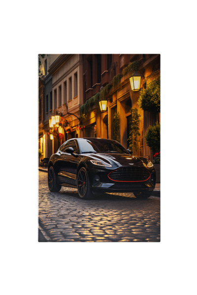 StoryGift Romania Tablou Canvas: Masina De Lux Aston Martin - Alee Oras Seara...