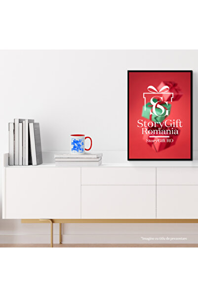 StoryGift Romania Focused Minds Mug Makes a Difference - Focus, 330ml, Ceramic with Red Handle, With R Handle, STG.