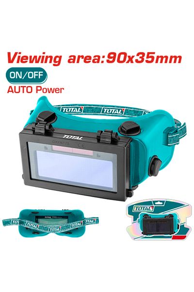 TOTAL 90x35mm Automatic Electronic Welding Goggles