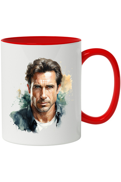 StoryGift Romania Mug With Pierce Brosnan, Actor, Celebrity, Movie, Multicolo...