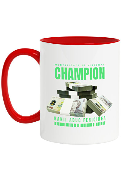 StoryGift Romania Cana _champion_ - Banii Aduc Fericirea, 330ml, Ceramic Cu M...