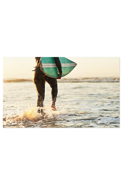 StoryGift Romania Tablou Canvas - Surf La Rasarit: Vacanta Pe Plaja Cu Valuri