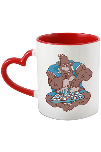 StoryGift Romania Cana Cu Maimuta, Monstru, Sah, Piese, Joc, Tabla, Multicolo...