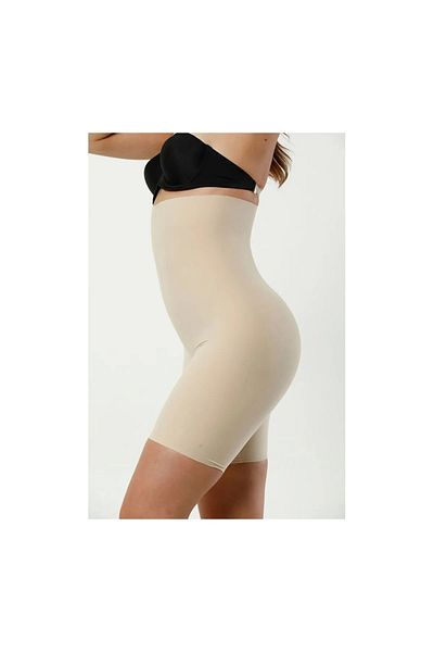 MYS GRUP TEKSTİL Laser Cut High Waist Skin Control 2 Size Slimming No Trace Silicone Long Ghost Corset/2002