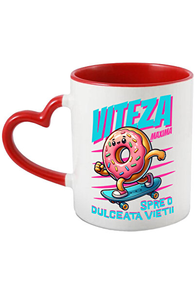 StoryGift Romania Cana Cu Gogoasa Glazurata Roz Pe Placa De Skateboard Sport ...