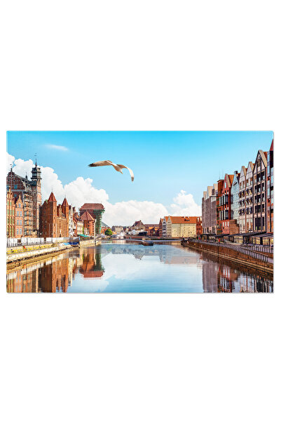 StoryGift Romania Tablou Canvas Raul In Gdansk, Polonia, Canal, Port, Oras Vechi, Arhitectura, Calatorie 3758