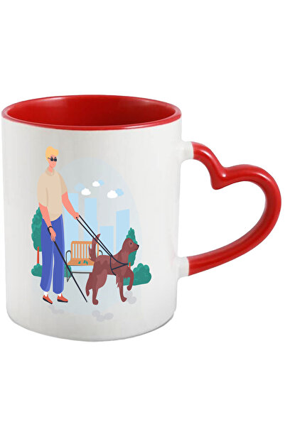 StoryGift Romania Cana Cu Catel, Nevazator, Ochelari, Baston, Banca, Oras, Mu...