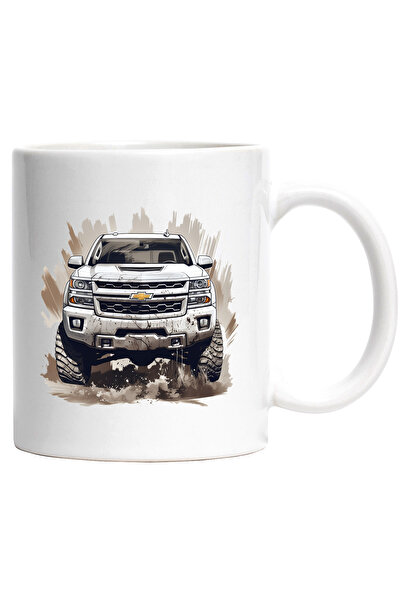StoryGift Romania Cana Cu Chevrolet Silverado, Masina, Noroi, Offroad, Multicolor 330 Ml, Ceramica, Cu ,stg