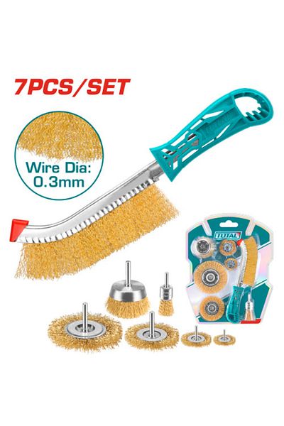 TOTAL 7pcs/set Drill Brush Set