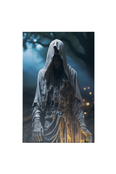 StoryGift Romania Tablou Canvas: Schelet Fantomă În Alb- Basme Și Povești Pictura Digitala