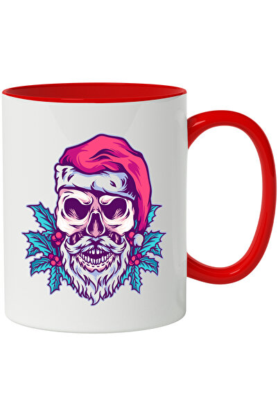 StoryGift Romania Cana Cu Craniu, Iarna, Mos Craciun, Frunze, Barba, Fes, Mul...