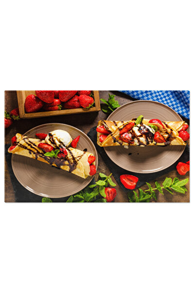 StoryGift Romania Tablou Canvas Cu Crepes Si Inghetata - Desert Matinal Dulce