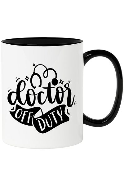 StoryGift Romania Cana Pentru Doctorii Care Si-au Terminat Programul La Serviciu Cu Maner Negru, Cu Man,stg