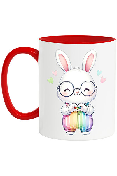 StoryGift Romania Cana Cu Un Iepuras Alb Cu Ochelari | Ilustratie | Fericit |...