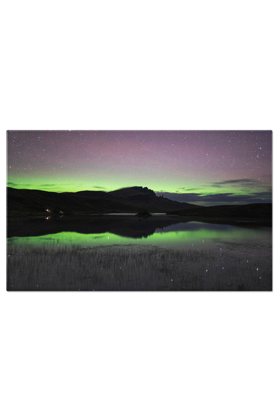 StoryGift Romania Tablou Canvas - Aurora Borealis In Isle Of Skye: Noapte Ste...