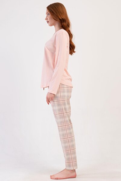 VİENETTA Kadın Uzun Kol Pembe Pijama Takımı C9T2N0O014
