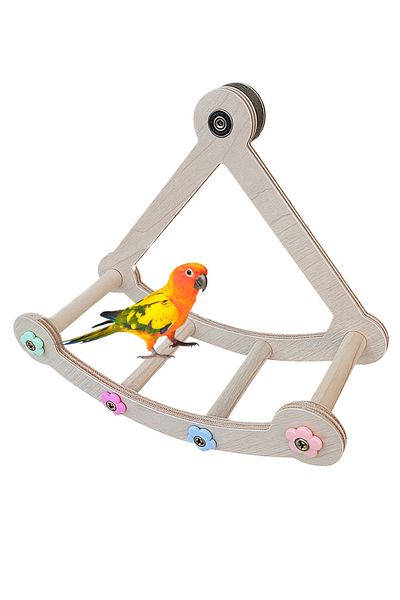 KidLe Bird Swing Toys Parrot Cage Toys Educational Rotating Boring Play Ladder Bird Supplies