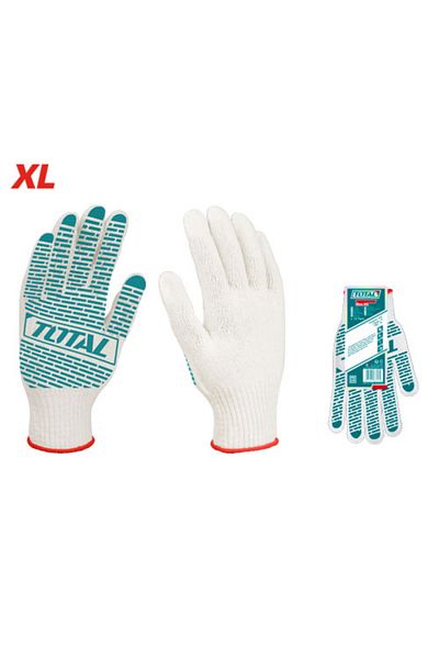 TOTAL XL Dotted Cotton Work Gloves